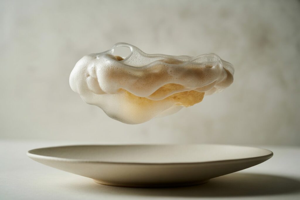 Edible cloud dish representing culinary innovation in Spain.